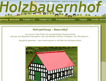 Tablet Screenshot of holzbauernhof.de